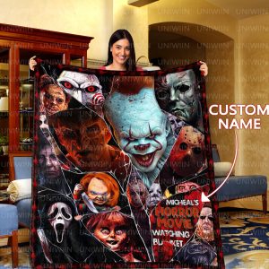 Custom Your Name Horror Fleece Blanket IV29
