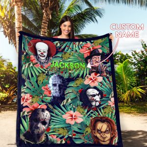 Custom Your Name Horror Fleece Blanket KD28