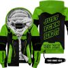 PREMIUM MX – JUST FNKN SEND IT – KAWASAKI – GREEN - FLEECE ZIP HOODIE