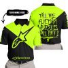 TILL THE FUCKIN FREAKIN TRAINING WHEEL FALL OFF – 3D ALL OVER PRINTED – ALPINESTARS – NEON - POLO SHIRT