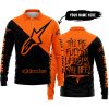 TILL THE FUCKIN FREAKIN TRAINING WHEEL FALL OFF – 3D ALL OVER PRINTED – ALPINESTARS – ORANGE - LONG SLEEVE POLO SHIRT