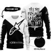 TILL THE FUCKIN FREAKIN TRAINING WHEEL FALL OFF – 3D ALL OVER PRINTED – ALPINESTARS – WHITE - SWEATER UGLY