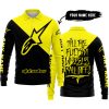 TILL THE FUCKIN FREAKIN TRAINING WHEEL FALL OFF – 3D ALL OVER PRINTED – ALPINESTARS – YELLOW - LONG SLEEVE POLO SHIRT