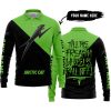 TILL THE FUCKIN FREAKIN TRAINING WHEEL FALL OFF - 3D ALL OVER PRINTED - ARCTIC-CAT - GREEN - LONG SLEEVE POLO SHIRT