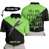 TILL THE FUCKIN FREAKIN TRAINING WHEEL FALL OFF - 3D ALL OVER PRINTED - ARCTIC-CAT - GREEN  - POLO SHIRT