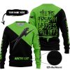 TILL THE FUCKIN FREAKIN TRAINING WHEEL FALL OFF - 3D ALL OVER PRINTED - ARCTIC-CAT - GREEN - SWEATER UGLY