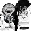 TILL THE FUCKIN FREAKIN TRAINING WHEEL FALL OFF - 3D ALL OVER PRINTED - CAN AM - BLACK -  FLEECE ZIP HOODIE