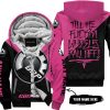 TILL THE FUCKIN FREAKIN TRAINING WHEEL FALL OFF - 3D ALL OVER PRINTED - CAN AM - PINK 1 -  FLEECE ZIP HOODIE