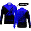 TILL THE FUCKIN FREAKIN TRAINING WHEEL FALL OFF - 3D ALL OVER PRINTED - FLY RACING - BLUE - LONG SLEEVE POLO SHIRT