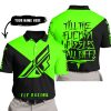 TILL THE FUCKIN FREAKIN TRAINING WHEEL FALL OFF - 3D ALL OVER PRINTED - FLY RACING - GREEN - POLO SHIRT