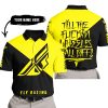 TILL THE FUCKIN FREAKIN TRAINING WHEEL FALL OFF - 3D ALL OVER PRINTED - FLY RACING - YELLOW - POLO SHIRT