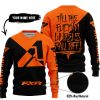 TILL THE FUCKIN FREAKIN TRAINING WHEEL FALL OFF - 3D ALL OVER PRINTED - FXR - ORANGE - SWEATER UGLY