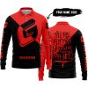 TILL THE FUCKIN FREAKIN TRAINING WHEEL FALL OFF - 3D ALL OVER PRINTED - GAS GAS - RED - LONG SLEEVE POLO SHIRT