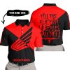 TILL THE FUCKIN FREAKIN TRAINING WHEEL FALL OFF – 3D ALL OVER PRINTED – HONDA – RED - POLO SHIRT