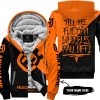 TILL THE FUCKIN FREAKIN TRAINING WHEEL FALL OFF - 3D ALL OVER PRINTED - HUSQVARNA - ORANGE -  FLEECE ZIP HOODIE