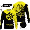 TILL THE FUCKIN FREAKIN TRAINING WHEEL FALL OFF - 3D ALL OVER PRINTED - HUSQVARNA - YELLOW - SWEATER UGLY