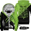 TILL THE FUCKIN FREAKIN TRAINING WHEEL FALL OFF – 3D ALL OVER PRINTED – MONSTER ENERGY – GREEN -  FLEECE ZIP HOODIE