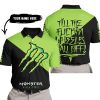 TILL THE FUCKIN FREAKIN TRAINING WHEEL FALL OFF – 3D ALL OVER PRINTED – MONSTER ENERGY – GREEN - POLO SHIRT
