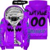 Halloween V2 – Custom Name – St Louis Blues – Purple - Fleece Zip Hoodie