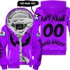 Halloween V3 – Custom Name – Colorado Avalanche – Purple - Fleece Zip Hoodie