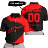 3D ALL OVER PRINTED – LIMITED EDITION – ALPINESTARS - RED - POLO SHIRT