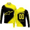 3D ALL OVER PRINTED – LIMITED EDITION – ALPINESTARS - YELLOW - LONG SLEEVE POLO SHIRT