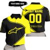 3D ALL OVER PRINTED – LIMITED EDITION – ALPINESTARS - YELLOW - POLO SHIRT