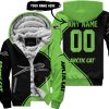 3D ALL OVER PRINTED – LIMITED EDITION – ARCTIC-CAT – GREEN - FLEECE ZIP HOODIE