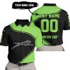 3D ALL OVER PRINTED – LIMITED EDITION – ARCTIC-CAT – GREEN - POLO SHIRT