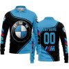3D ALL OVER PRINTED – LIMITED EDITION – BMW – BLUE - LONG SLEEVE POLO SHIRT