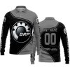 3D ALL OVER PRINTED – LIMITED EDITION – CAN AM – GREY - LONG SLEEVE POLO SHIRT