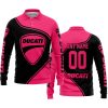 3D ALL OVER PRINTED – LIMITED EDITION – DUCATI - LONG SLEEVE POLO SHIRT