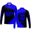 3D ALL OVER PRINTED – LIMITED EDITION – FLY RACING – BLUE - LONG SLEEVE POLO SHIRT