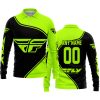 3D ALL OVER PRINTED – LIMITED EDITION – FLY RACING – NEON - LONG SLEEVE POLO SHIRT