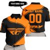 3D ALL OVER PRINTED – LIMITED EDITION – FLY RACING – ORANGE - POLO SHIRT