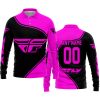 3D ALL OVER PRINTED – LIMITED EDITION – FLY RACING – PINK - LONG SLEEVE POLO SHIRT