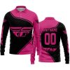 3D ALL OVER PRINTED – LIMITED EDITION – FLY RACING – PINK 1 - LONG SLEEVE POLO SHIRT