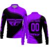 3D ALL OVER PRINTED – LIMITED EDITION – FLY RACING – PURPLE - LONG SLEEVE POLO SHIRT