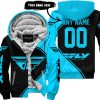 3D ALL OVER PRINTED – LIMITED EDITION – FLY RACING – SKY BLUE - FLEECE ZIP HOODIE