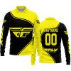 3D ALL OVER PRINTED – LIMITED EDITION – FLY RACING – YELLOW - LONG SLEEVE POLO SHIRT