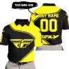 3D ALL OVER PRINTED – LIMITED EDITION – FLY RACING – YELLOW - POLO SHIRT