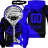 3D ALL OVER PRINTED – LIMITED EDITION – FOX RACING - BLUE - FLEECE ZIP HOODIE