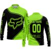 3D ALL OVER PRINTED – LIMITED EDITION – FOX RACING - GREEN 1 - LONG SLEEVE POLO SHIRT