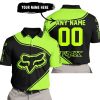 3D ALL OVER PRINTED – LIMITED EDITION – FOX RACING - GREEN 1 - POLO SHIRT
