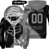 3D ALL OVER PRINTED – LIMITED EDITION – FOX RACING - GREY - FLEECE ZIP HOODIE