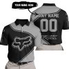3D ALL OVER PRINTED – LIMITED EDITION – FOX RACING - GREY - POLO SHIRT