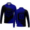 3D ALL OVER PRINTED – LIMITED EDITION – FOX RACING - NAVY - LONG SLEEVE POLO SHIRT