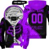 3D ALL OVER PRINTED – LIMITED EDITION – FOX RACING - PURPLE - FLEECE ZIP HOODIE