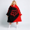 3D ALL OVER PRINTED – LIMITED EDITION – FOX RACING - RED - OODIE BLANKET HOODIE
