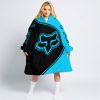 3D ALL OVER PRINTED – LIMITED EDITION – FOX RACING - SKY BLUE - OODIE BLANKET HOODIE